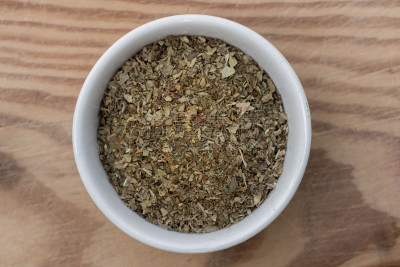 干的,叶子,碗,小的,芳香的,水平画幅,素食,拉维纪草植物,特写,白色