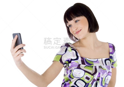 女人,手机,快乐,明亮,照片,美,水平画幅,电子邮件,易接近性,享乐