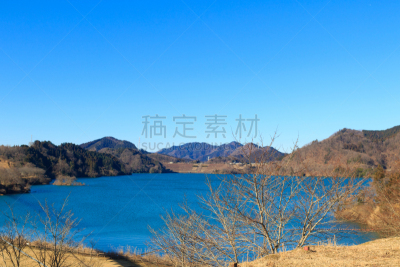水,天空,公园,水平画幅,郊区,无人,相模原,草坪,户外,湖