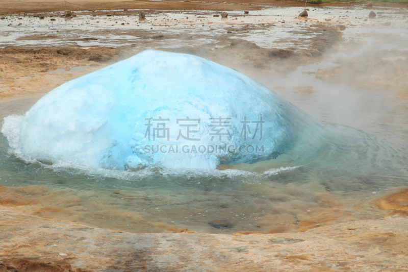 间歇泉,岛,史托克喷泉,水,水平画幅,地热保护区,无人,蓝色,温泉,火山地形