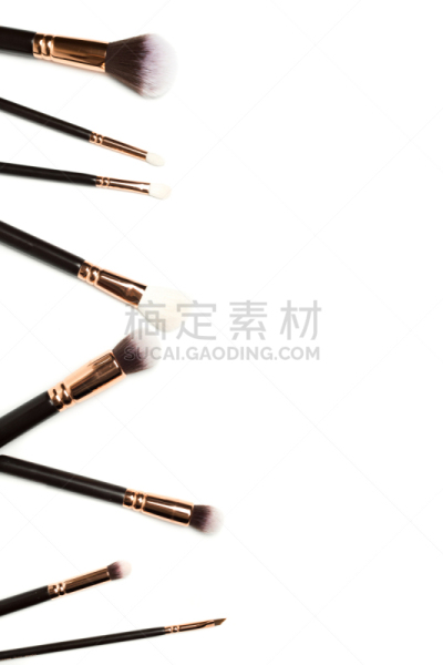 扑面粉,画笔,颜料粉,粉饼,背景分离,多样,艺术家,粉底,女性特质,女人