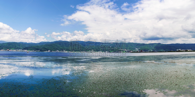 苏瓦湖,风景,水,天空,城镇景观,水生植物,水平画幅,云,长野县,无人