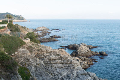 西班牙,海岸线,赫罗纳,勇气,陡峭海岸,埃斯塔蒂特,港口的热带雨林,帕拉弗鲁赫尔,滨海略雷特,特萨德玛