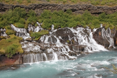 Hraunfossar,自然,水平画幅,瀑布,无人,户外,水下落,冰岛国,摄影