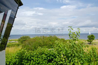 灯塔楼,平衡折角灯,摄像机拍摄角度,博里霍尔姆,奥兰,水,天空,水平画幅,无人,户外