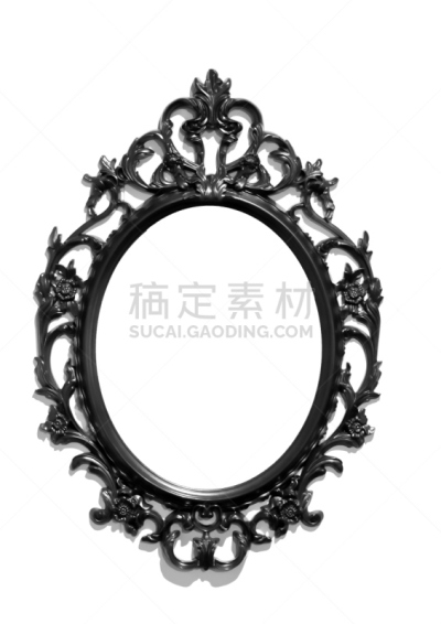 边框,黑色,分离着色,古典风格,镜子,建筑结构,椭圆形,金叶,相框,镀金的