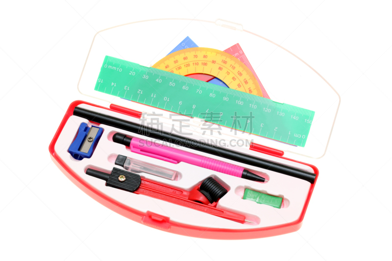 学校用品,背景分离,测量工具,三角板,设备用品,分线规,尺,除法,量角器,圆形