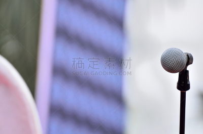 麦克风,特写,传声器架,会堂,记者招待会,留白,流行音乐会,水平画幅,会议,金属