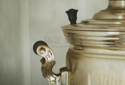 古典式,俄式茶壶,金属,俄罗斯,部分,美,古董,艺术,水平画幅,青铜