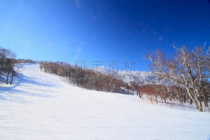 滑雪坡,自然,季节,八幡平市,冬天,图像,雪花,雪,无人,岩手县