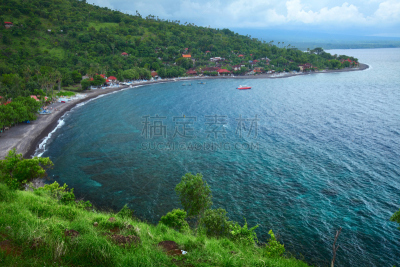 海洋,鸡尾酒,水,天空,水平画幅,山,巴厘岛,无人,海港,夏天