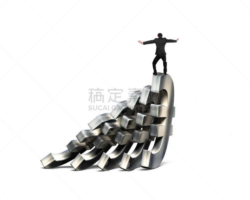 男商人,平衡,欧元符号,骨牌,概念和主题,成一排,水平画幅,金融,金融和经济,商务人士