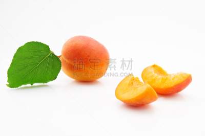 杏,叶子,食品,水果,熟的,绿色,桃,近景,水平画幅,素食