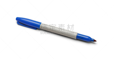蓝色,毡尖笔,留白,办公用品,美国,水平画幅,无人,写字器具,白色背景,尖利