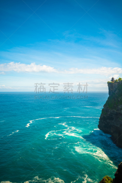 乌鲁瓦度,巴厘岛,寺庙,垂直画幅,无人,夏天,户外,海滩,山,海景