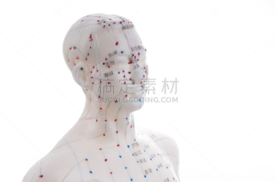 针灸,针灸模型,中医,水平画幅,健康,过去,特写,男性,人的头部