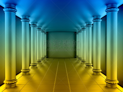 走廊,组图,三维图形,柱子,彩色图片,画廊的开幕式,身份,文件夹,相框,办公室