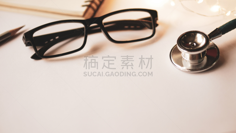 概念,健康保健,医疗器械,听诊器,看,高雅,彩色图片