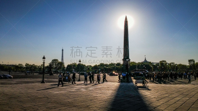 法国,巴黎,旅游目的地,水平画幅,凯旋门,无人,欧洲,埃菲尔铁塔,城市,西欧