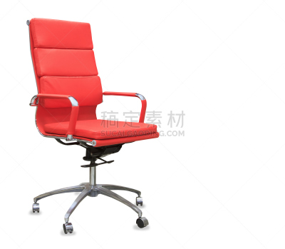 现代,皮革,办公椅,红色,分离着色,新的,四肢,座位,顾客,家具