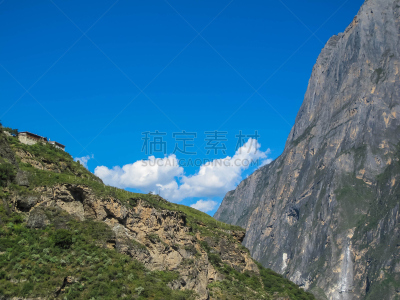 山,云南省,城市,丽江,虎跳峡,天空,沟壑,透过窗户往外看,雪,山脊