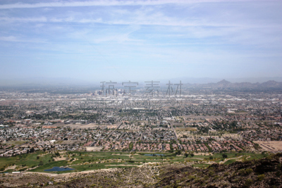 南山公园,菲尼克斯市,亚利桑那,美国,看风景,天空,水平画幅,沙子,无人,偏远的