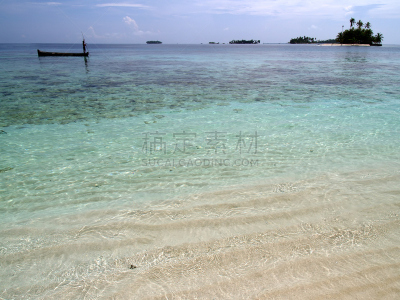 海滩,鸡尾酒,桑卜拉斯岛,巴拿马,水,天空,水平画幅,沙子,夏天,异国情调