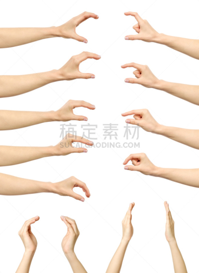 白色,无形的,女人,手,组物体,羊毛帽,分离着色,垂直画幅,四肢,仅成年人