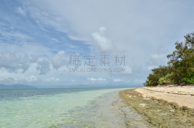 绿岛,自然,旅游目的地,水平画幅,无人,蓝色,澳大利亚绿岛,船,海洋,凯恩斯