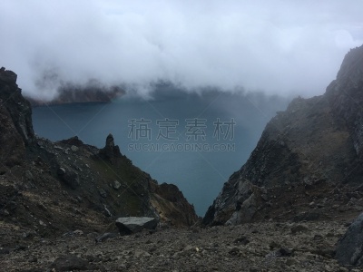 秘密,中国,湖,白头山,在上面,天堂,朝鲜,在之间,火山,国境线