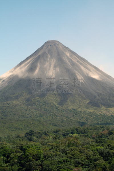 阿雷纳火山,自然,垂直画幅,阿拉胡埃拉省,地形,无人,火山地形,户外,雨林