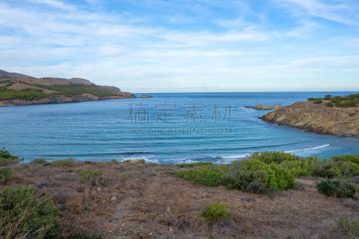 海港,热带雨林,赫罗纳,陡峭海岸,水,天空,加泰隆尼亚,水平画幅,地形,沙子