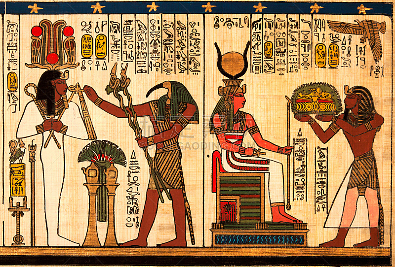埃及,纸莎草,象形文字,莎草纸,法老,古代文明,字母,古董,水平画幅