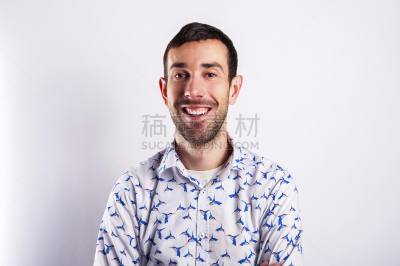 男人,白色背景,肖像,美,水平画幅,美人,白人,特写,工作室,竞技运动