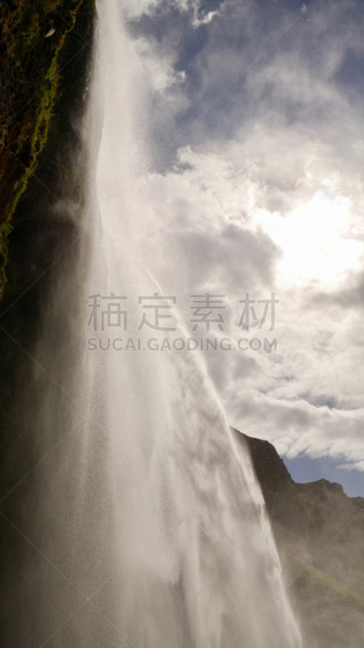 塞里雅兰瀑布,自然,垂直画幅,风景,图像,日光,自然美,著名景点,seljalandsfoss waterfall,无人