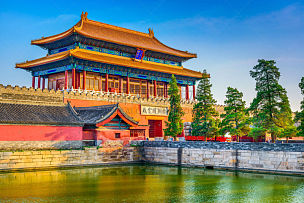 故宫,大门,北,夜晚,国际著名景点,旅途,北京,黄昏,图像,著名景点