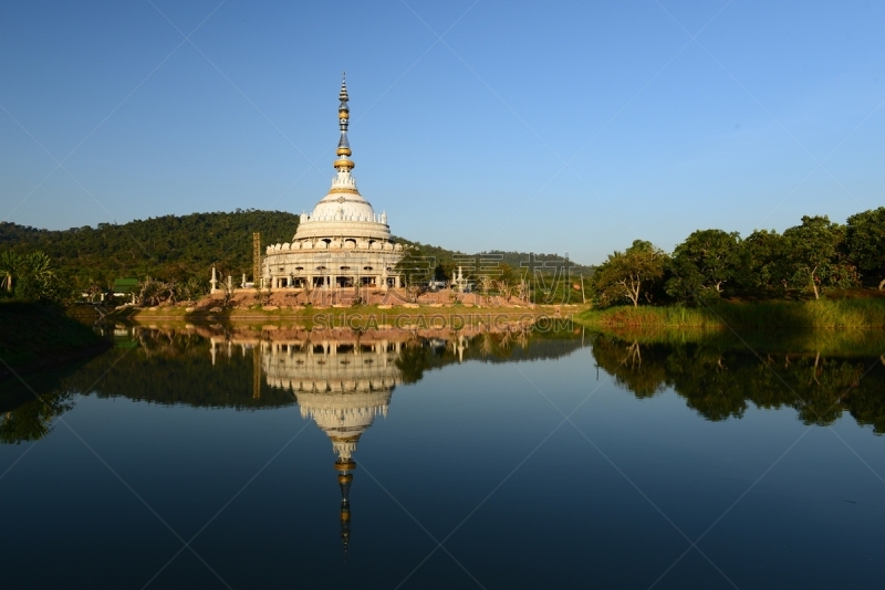 泰国,宝塔,自然美,天空,美,灵性,艺术,水平画幅,美人,犹太教会堂