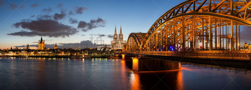 Skyline of Cologne, Germany with Cathedral "Kölner Dom"