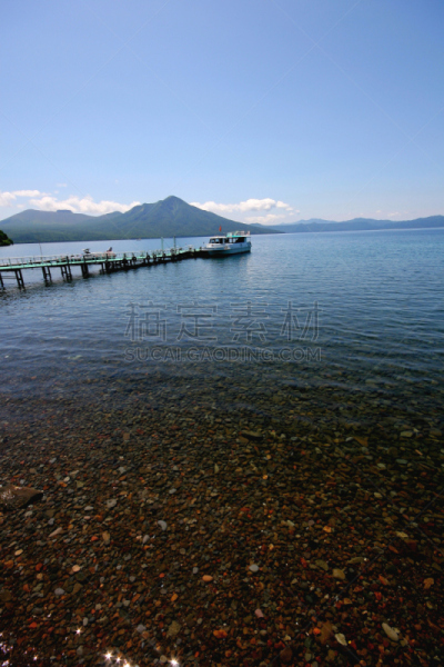 夏天,支笏湖,垂直画幅,水,天空,美,旅行者,户外,湖,山