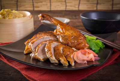 烤鸭,传统,蔬菜,海鲜酱,配方,清新,北京,烤的,食品,泰国