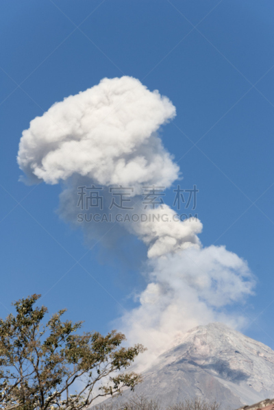 云,灰,危地马拉,火山,多样,接力赛,爆发,相伴,上升