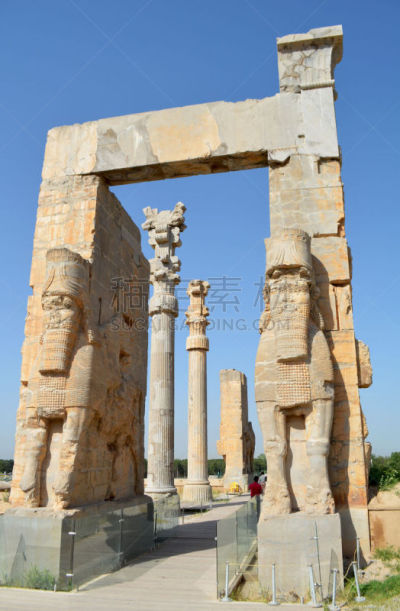 伊朗,帕希玻里斯,薛西斯大门,美索布达米亚风格,alexander the great,设拉子,浅浮雕,建筑柱,2015年,浮雕雕刻