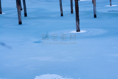 湖,冬天,水面,美瑛町,铂,小树林,留白,里山,非都市风光,水平画幅