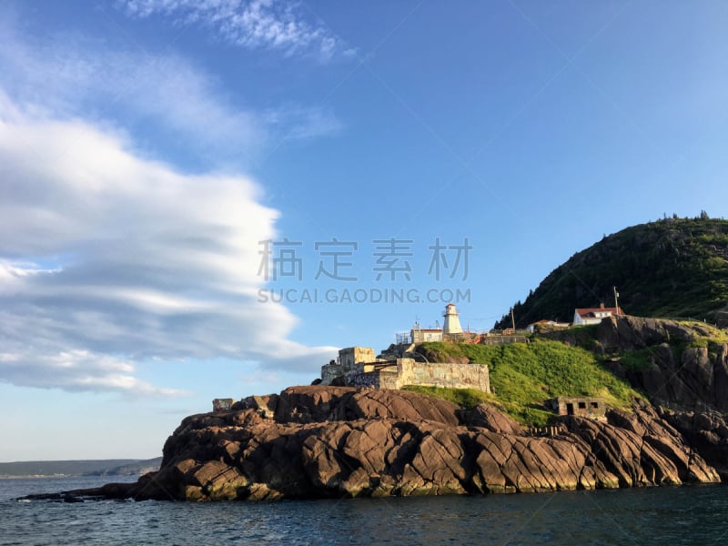 灯塔楼,风景,自然美,阿莫司特,要塞,海港,云,黄昏,加拿大,大西洋