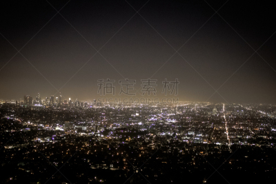 洛杉矶县,风景,办公室,天空,美,水平画幅,高视角,云,夜晚,无人