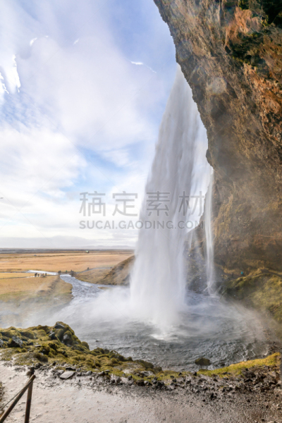 seljalandsfoss waterfall,冰岛国,飘然,野生动物,自然美,北欧,流水,河流,瀑布