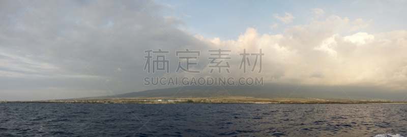洛阿山,全景,可那,夏威夷大岛,天空,水平画幅,地形,无人,火山地形,太平洋岛屿