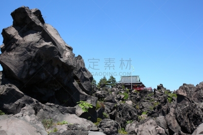 寺庙,熔岩,暗色,灰色,著名景点,石头,神社,岩石,户外,天空