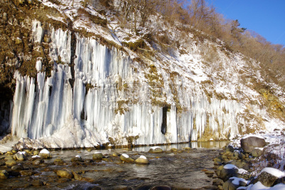 冰,组物体,白川乡,柱子,自然,寒冷,旅游目的地,水平画幅,雪,长野县