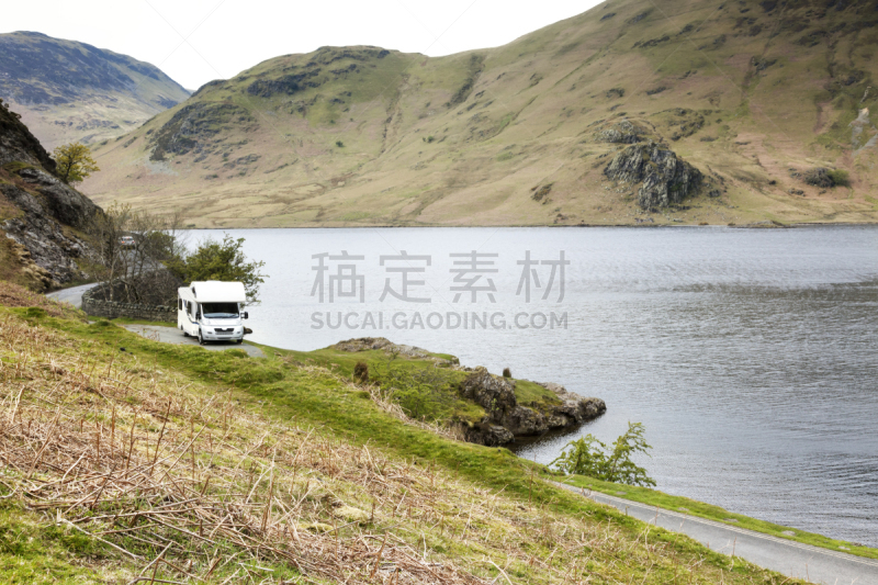 科鲁摩克湖,豪华露营,宅度假,露营车,英格兰湖区,坎布里亚,水,天空,水平画幅,山
